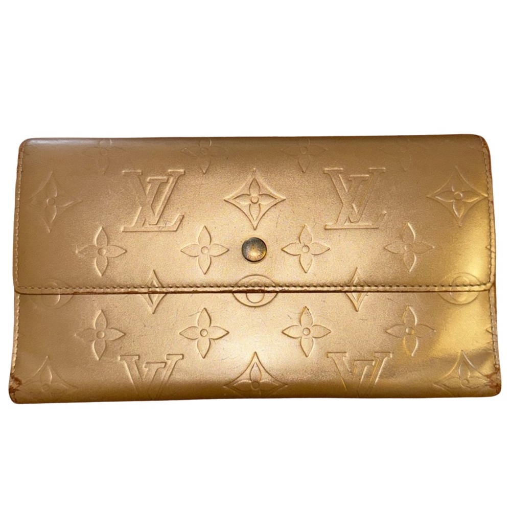 Louis Vuitton Gold Matte Vernis Porte-Tresor International Wallet